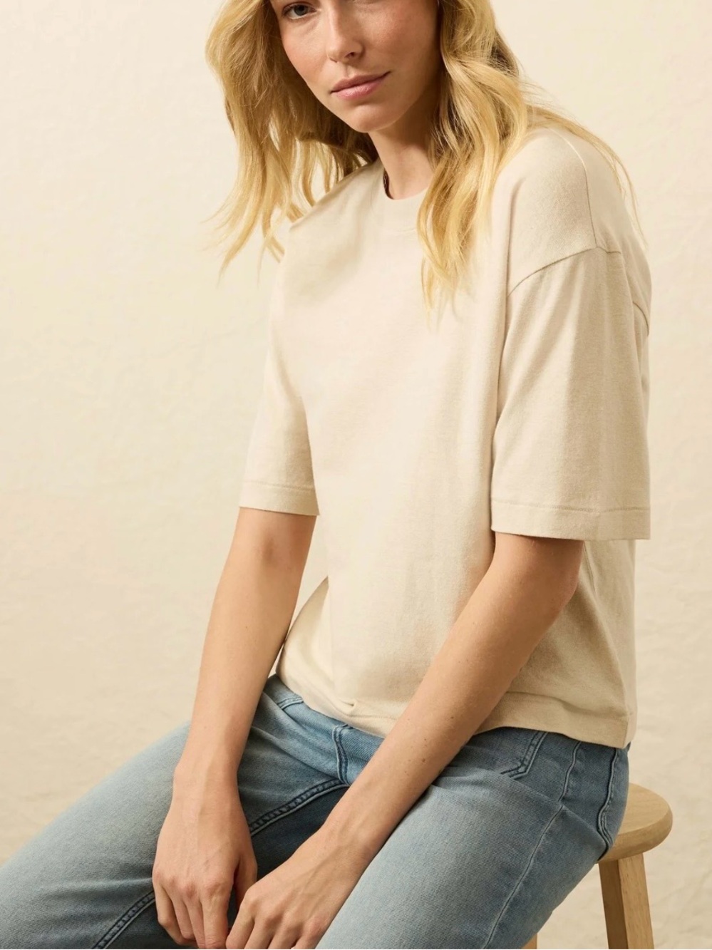 NWOT FAHERTY
HEMP BLEND VINTAGE SHORT SLEEVE TEE